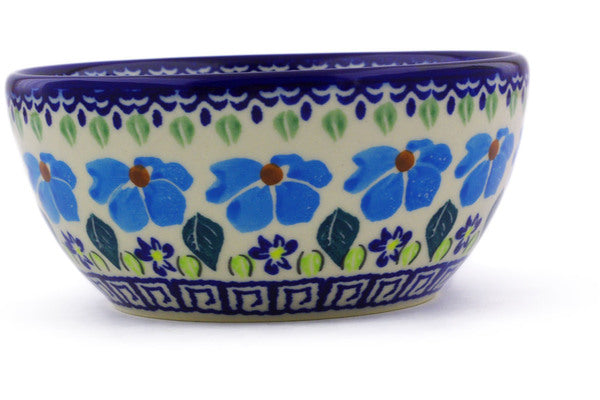 Polish Pottery 5" Bowl Pansy Morning - Thumbnail 2