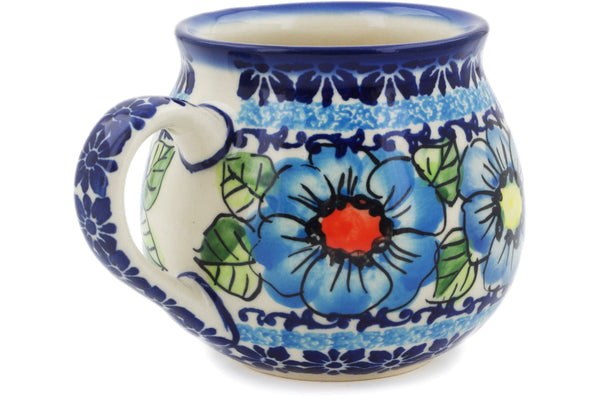 Polish Pottery 12 oz Bubble Mug Bold Poppies UNIKAT