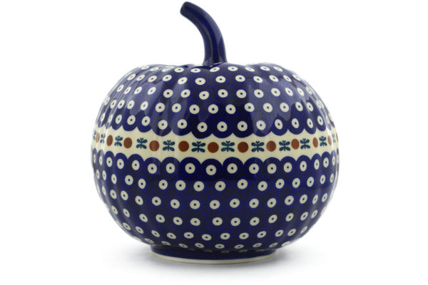 Polish Pottery 9" Jack O Lantern Candle Holder Mosquito - Thumbnail 2