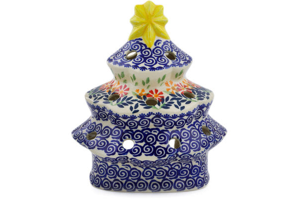 Manufaktura Polish Pottery Christmas Tree Candle Holder