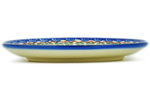 Polish Pottery 7" Plate Blue Pansy - Thumbnail 3