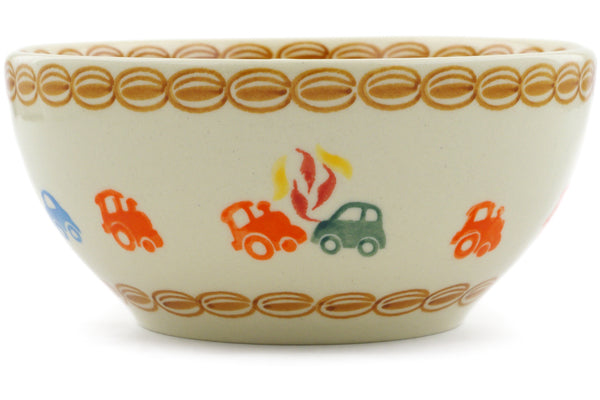 Polish Pottery 6" Bowl Go Car