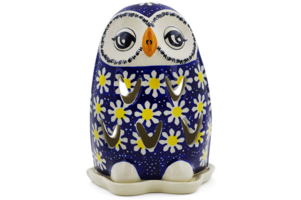 Polish Pottery 6" Candle Holder Daisy - Thumbnail 2