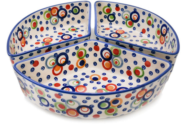 Polish Pottery Set of 3 Bowls Bubble Machine UNIKAT - Thumbnail 2