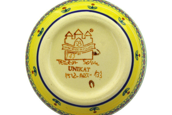 Polish Pottery French Butter Dish Prairie Sunrise UNIKAT - Thumbnail 5