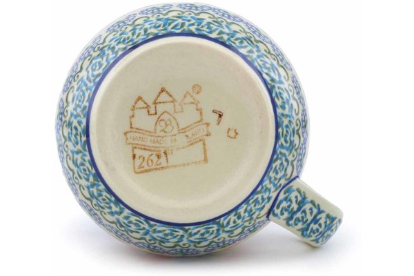 Polish Pottery 10 oz Bubble Mug Tulip Vines - Thumbnail 4
