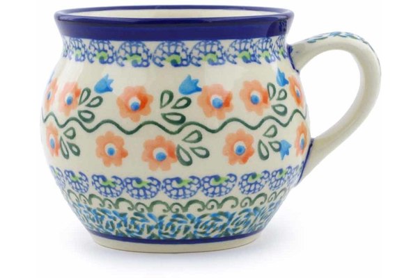 Polish Pottery 10 oz Bubble Mug Tulip Vines - Thumbnail 2
