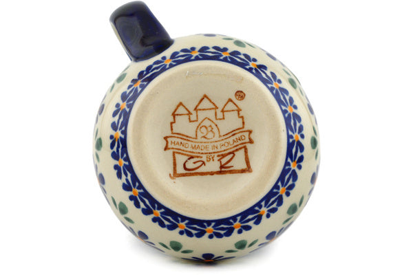 Polish Pottery 7 oz Bubble Mug Gingham Flowers - Thumbnail 4