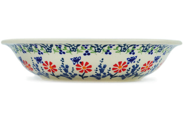Polish Pottery 9" Pasta Bowl Last Summer Flowers - Thumbnail 3