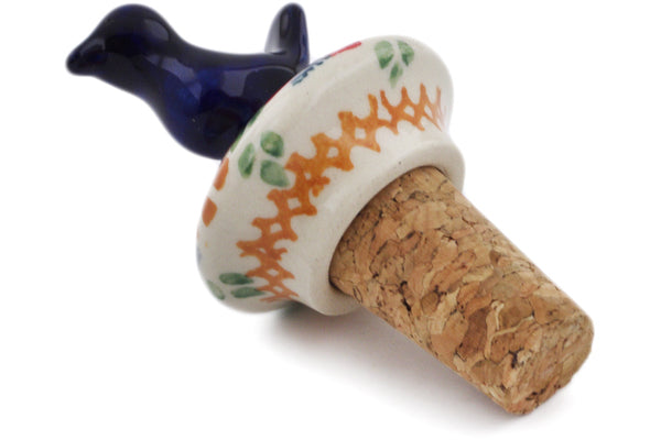 Polish Pottery 3" Bottle Stopper Summer Bouquet UNIKAT - Thumbnail 5