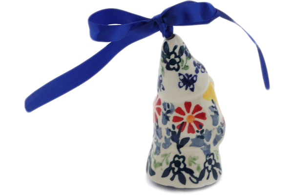 Polish Pottery 4" Gnome Ornament Last Summer Flowers - Thumbnail 4
