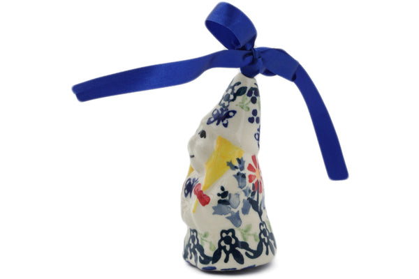 Polish Pottery 4" Gnome Ornament Last Summer Flowers - Thumbnail 2