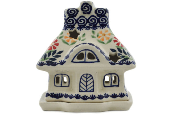 Manufaktura Polish Pottery House Shaped Candle Holder - Thumbnail 3