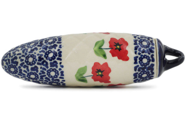 Polish Pottery 6" Christmas Ball Ornament Wind-Blown Poppies