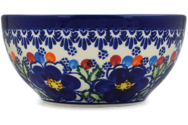 Polish Pottery 6" Bowl Lightbug Garden UNIKAT - Thumbnail 3