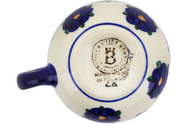 Polish Pottery 9 oz Bubble Mug Daisy Charm UNIKAT - Thumbnail 4