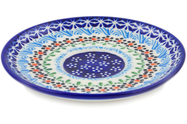 Polish Pottery 5" Saucer Spring Country Trip - Thumbnail 3