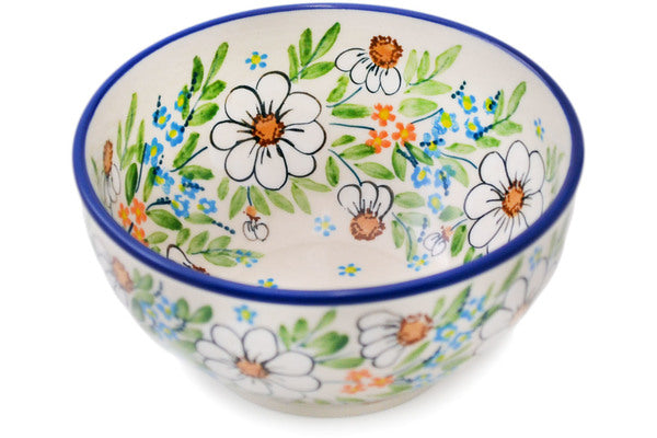 Polish Pottery 11" Pasta Bowl Delicate UNIKAT - Thumbnail 4
