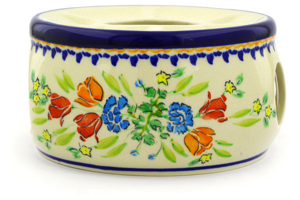 Polish Pottery 6" Heater Couronne De Feuillage UNIKAT - Thumbnail 2